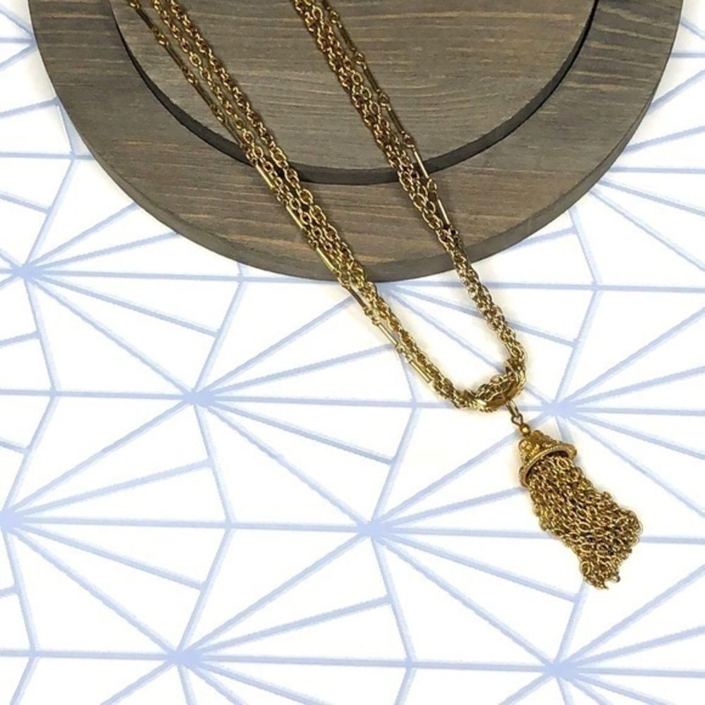 Vintage Bell Tassel Necklace